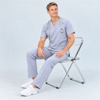 Men's V-Neck Scrub Set with Contrast Pocket Detail | G&P