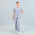Women’s V-Neck Stretch Scrub Top with Contrast Pocket Detail | G&P