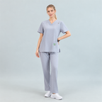 Women’s V-Neck Stretch Scrub Top with Contrast Pocket Detail | G&P