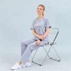 Women’s V-Neck Stretch Scrub Top with Contrast Pocket Detail | G&P