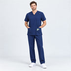 Men's V-Neck Scrub Set with Contrast Pocket Detail | G&P