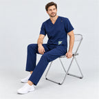 Men's V-Neck Scrub Set with Contrast Pocket Detail | G&P
