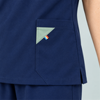 Women’s V-Neck Stretch Scrub Top with Contrast Pocket Detail | G&P
