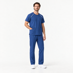 Men's Crew Neck Scrub Set with Contrast Piping | G&P