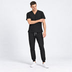 Men's V-Neck Scrub Set with Cargo Jogger Pants | G&P