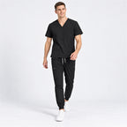 Men's V-Neck Scrub Set with Cargo Jogger Pants | G&P
