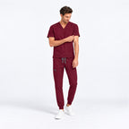 Men's V-Neck Scrub Set with Cargo Jogger Pants | G&P