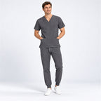 Men's V-Neck Scrub Set with Cargo Jogger Pants | G&P