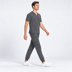 Men's V-Neck Scrub Set with Cargo Jogger Pants | G&P