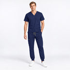 Men's V-Neck Scrub Set with Cargo Jogger Pants | G&P