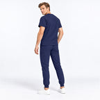 Men's V-Neck Scrub Set with Cargo Jogger Pants | G&P