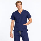 Men's V-Neck Scrub Set with Cargo Jogger Pants | G&P