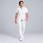 Men's V-Neck Scrub Set with Cargo Jogger Pants | G&P