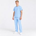 Men's Crew Neck Scrub Set with Contrast Piping | G&P