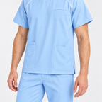 Men's Crew Neck Scrub Set with Contrast Piping | G&P