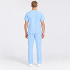 Men's Crew Neck Scrub Set with Contrast Piping | G&P