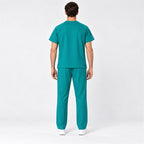 Men's Crew Neck Scrub Set with Contrast Piping | G&P