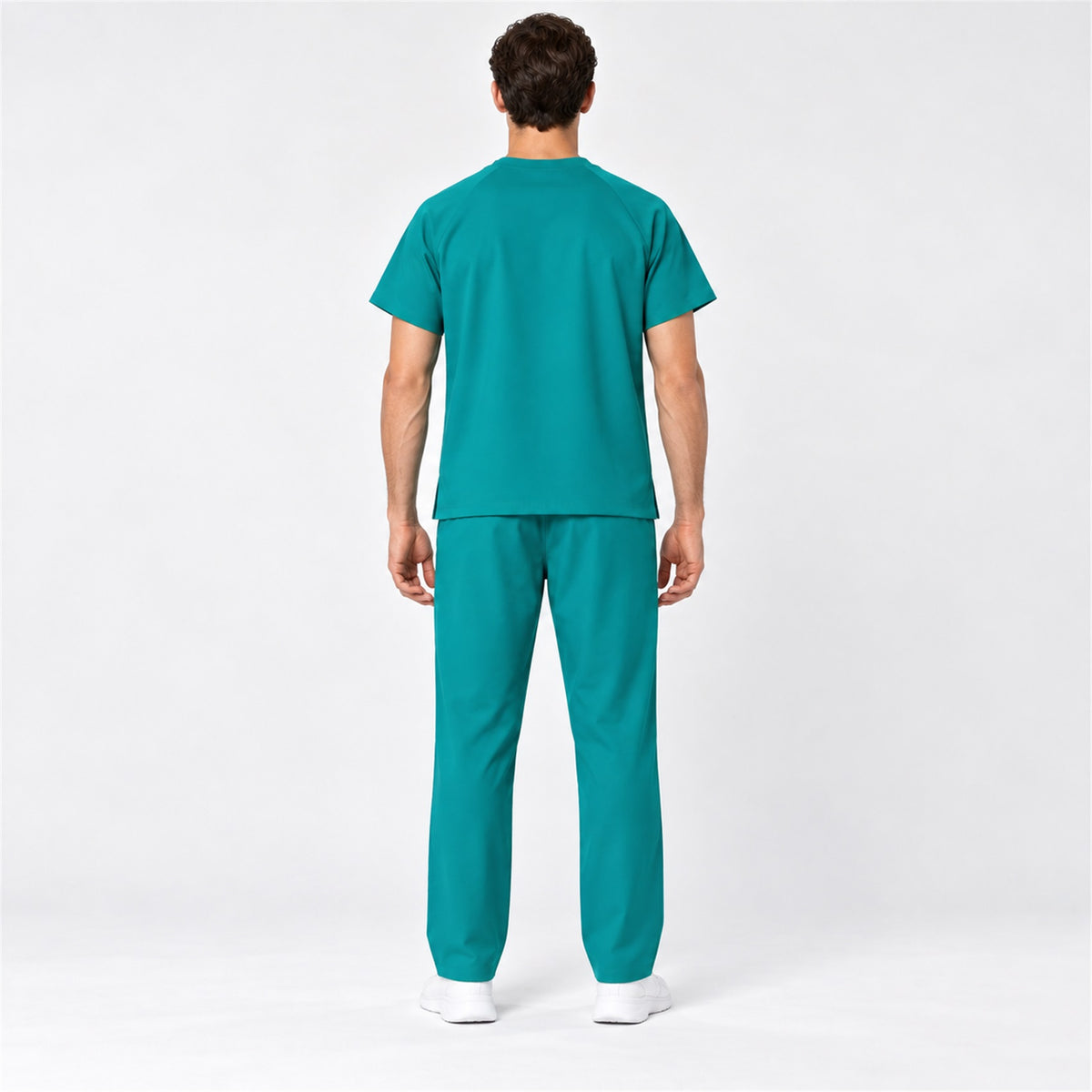 Men's Crew Neck Scrub Set with Contrast Piping | G&P