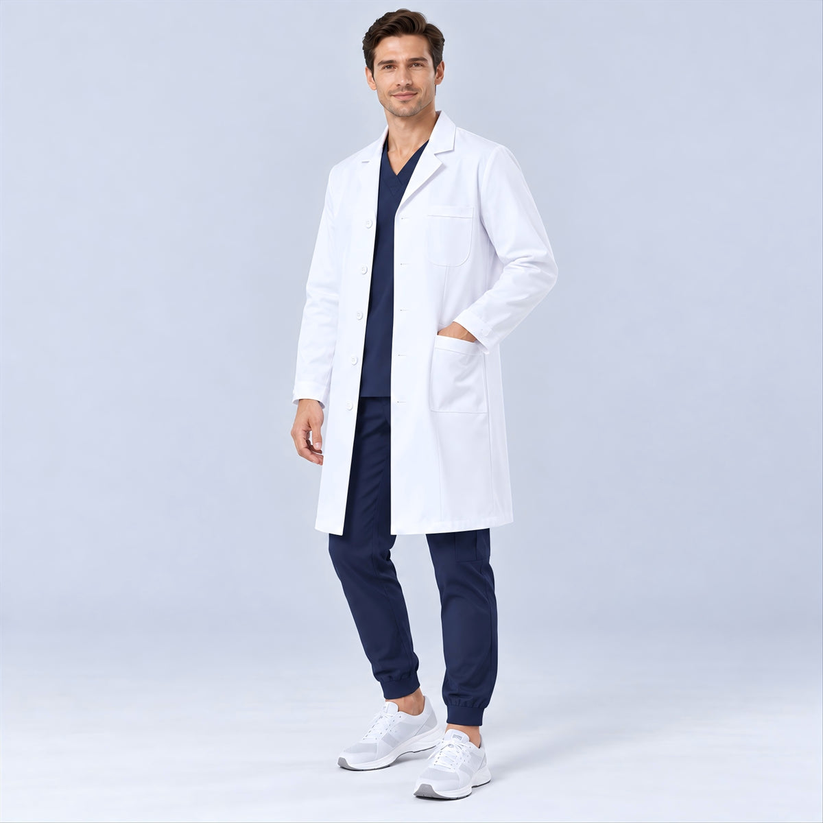 Men's Classic White Lab Coat | G&P