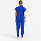Women's Stand Collar Scrub Set with Jogger Pants | G&P