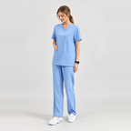 Women's V-Neck Stretch Scrub Top with 3 Pockets | G&P