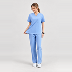 Women's V-Neck Stretch Scrub Top with 3 Pockets | G&P