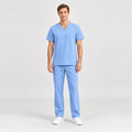 Men's V-Neck Scrub Set with Straight-Leg Pants | G&P