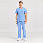 Men's V-Neck Scrub Set with Straight-Leg Pants | G&P