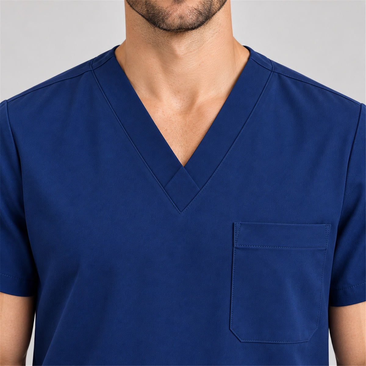 Men's V-Neck Scrub Set with Straight-Leg Pants | G&P