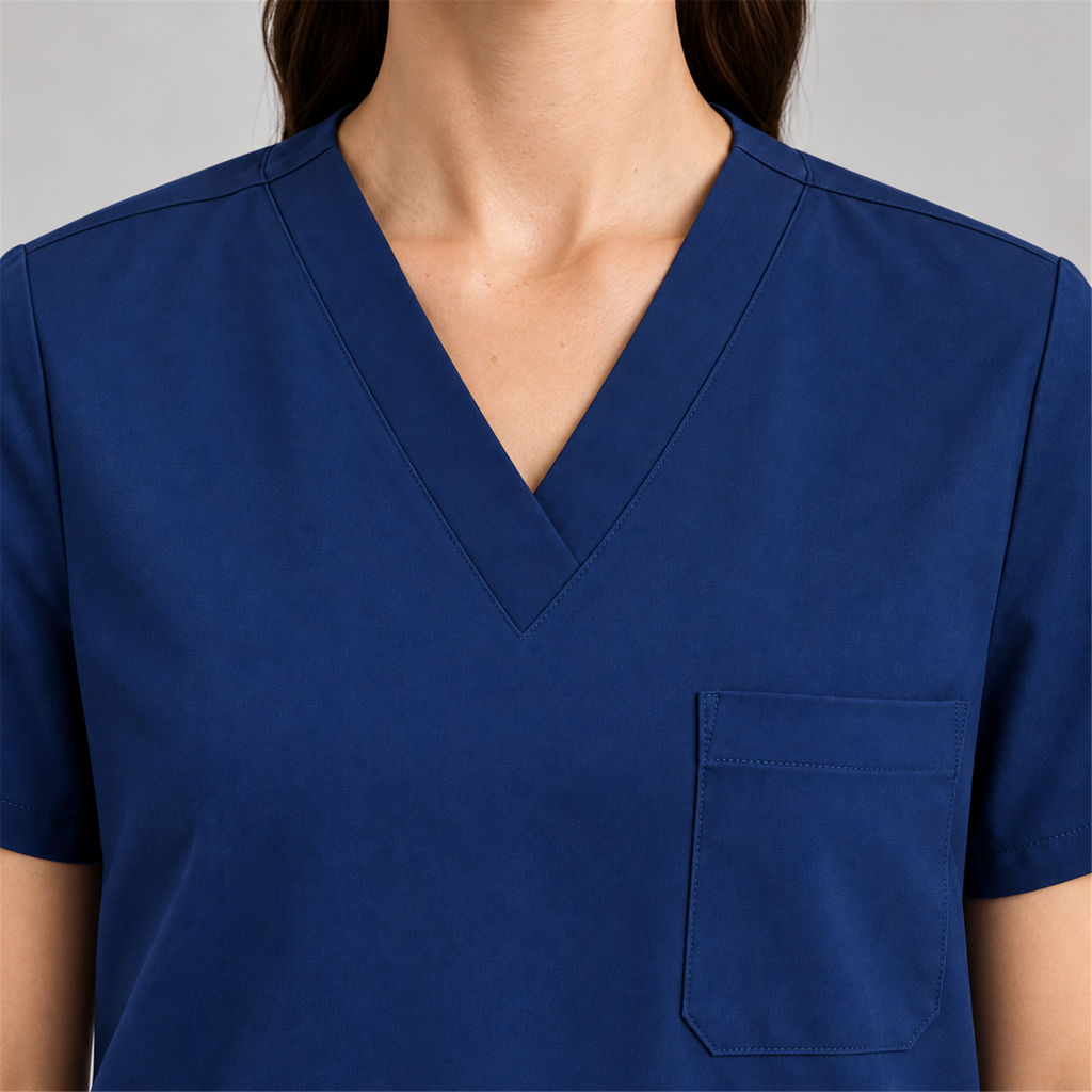 Women's V-Neck Stretch Scrub Top with 3 Pockets | G&P