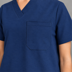 Women's V-Neck Stretch Scrub Top with 3 Pockets | G&P