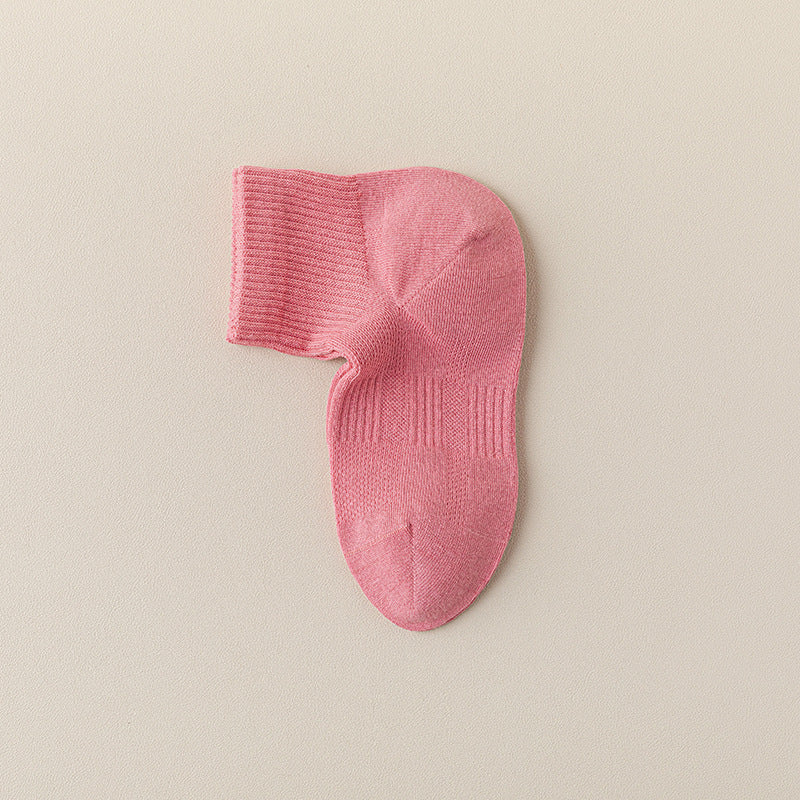 Women's Breathable Ankle Socks with Ribbed Cuff