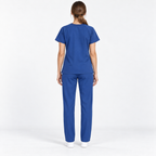Women's Crew Neck Scrub Set with Contrast Piping | G&P