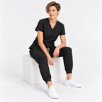 Women's V-Neck Cargo Jogger Scrub Set | G&P
