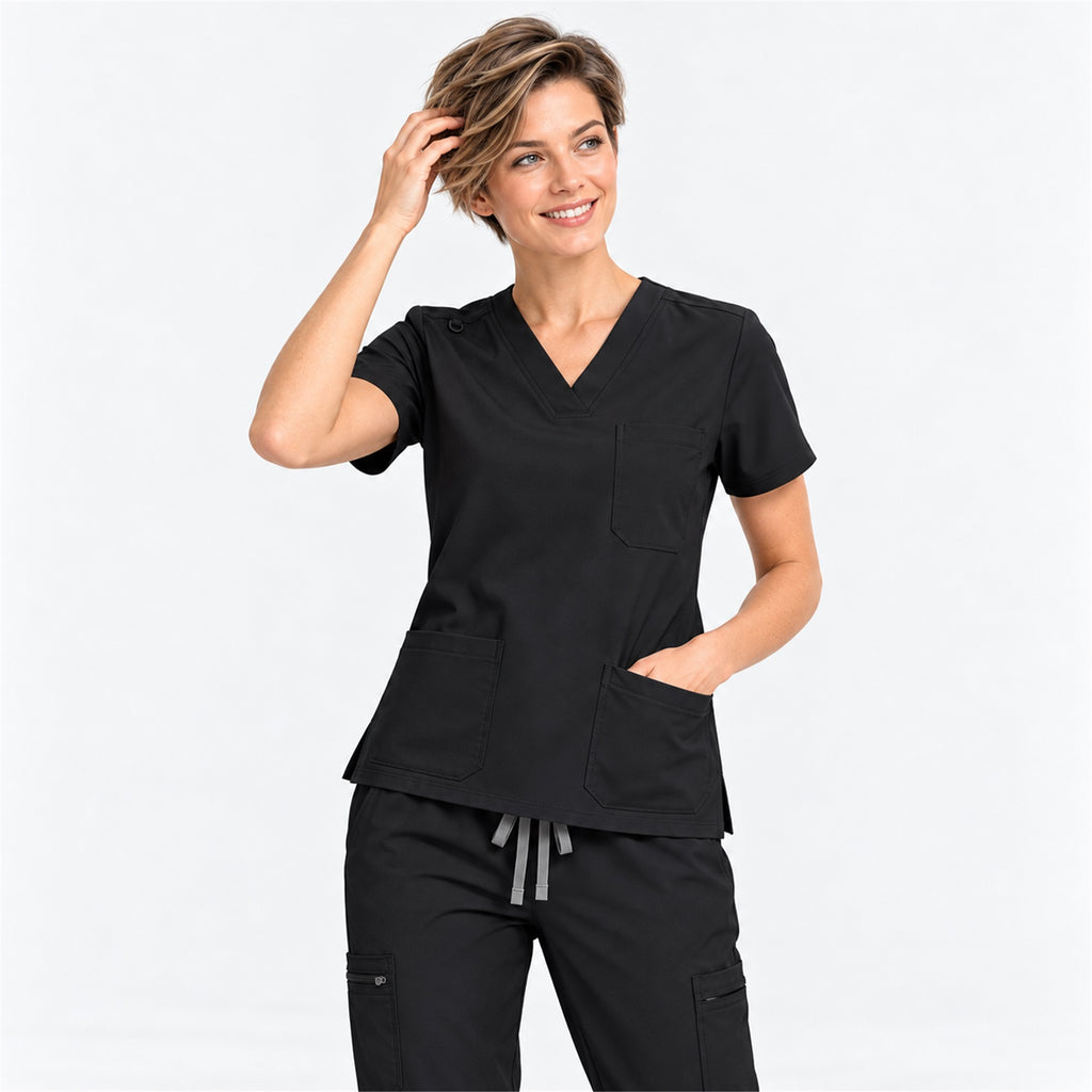 Women's V-Neck Cargo Jogger Scrub Set | G&P
