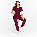 Women's V-Neck Cargo Jogger Scrub Set | G&P