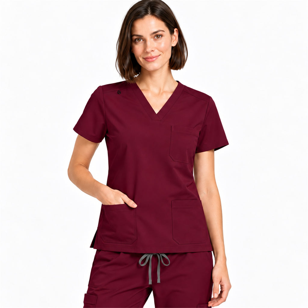 Women's V-Neck Cargo Jogger Scrub Set | G&P