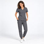Women's V-Neck Cargo Jogger Scrub Set | G&P