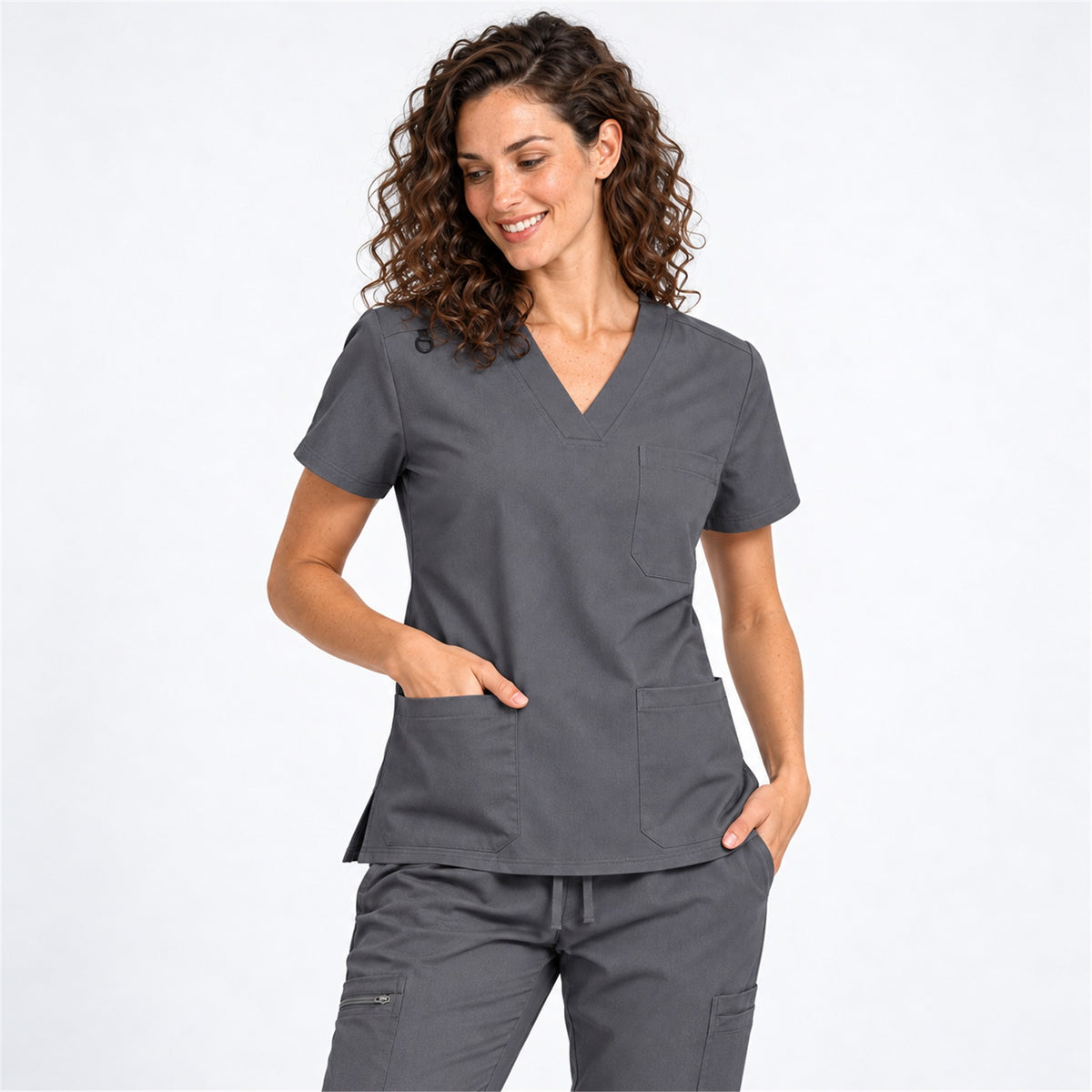 Women's V-Neck Cargo Jogger Scrub Set | G&P