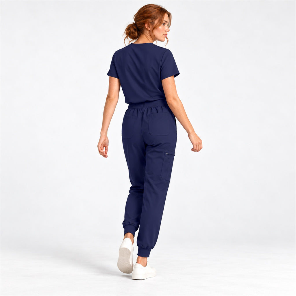 Women's V-Neck Cargo Jogger Scrub Set | G&P