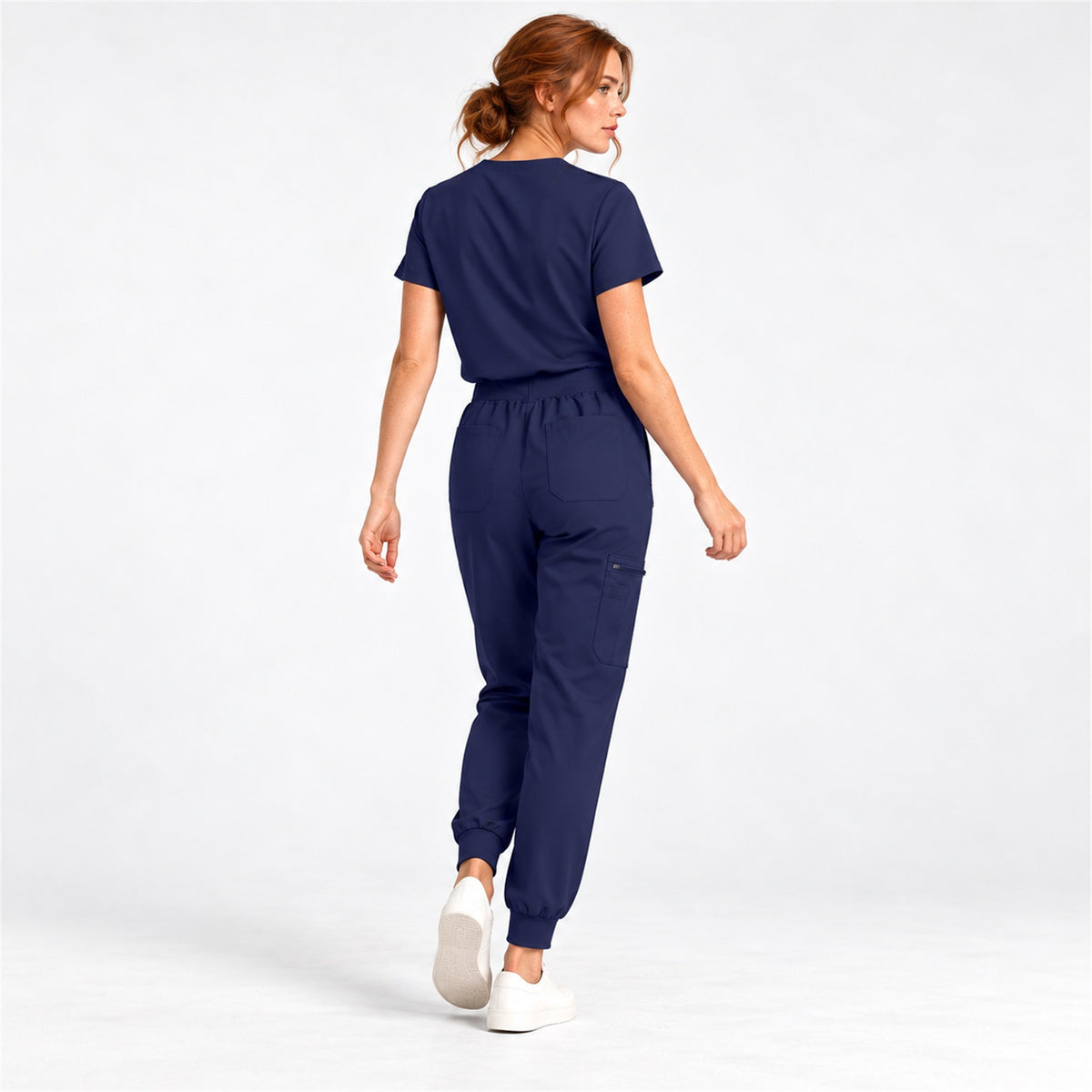 Women's V-Neck Cargo Jogger Scrub Set | G&P