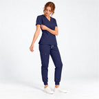Women's V-Neck Cargo Jogger Scrub Set | G&P