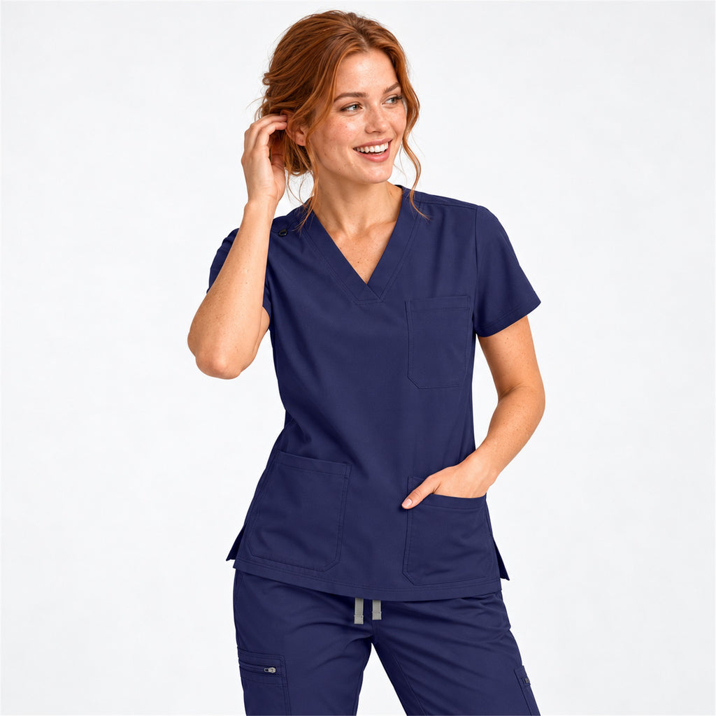 Women's V-Neck Cargo Jogger Scrub Set | G&P