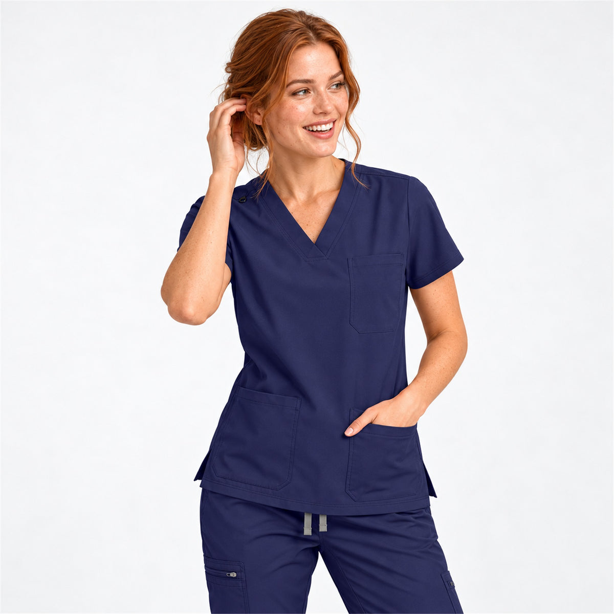 Women's V-Neck Cargo Jogger Scrub Set | G&P