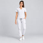 Women's V-Neck Cargo Jogger Scrub Set | G&P
