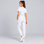 Women's V-Neck Cargo Jogger Scrub Set | G&P