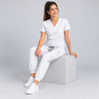 Women's V-Neck Cargo Jogger Scrub Set | G&P