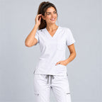 Women's V-Neck Cargo Jogger Scrub Set | G&P