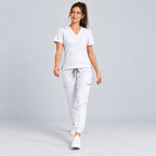 Women's V-Neck Cargo Jogger Scrub Set | G&P