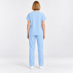 Women's Crew Neck Scrub Set with Contrast Piping | G&P